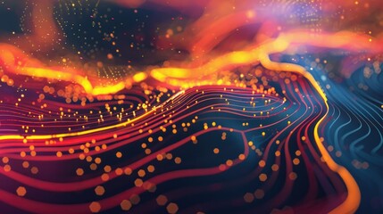 Colorful wavy and dotted background. Looks like lava lamp. AIG535