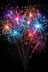 Spectacular Multicolored Fireworks Celebration