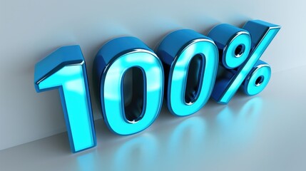 Glossy Blue 100% Sign