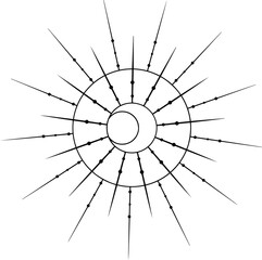 Obraz premium Abstract, geometrical spiritual illustration