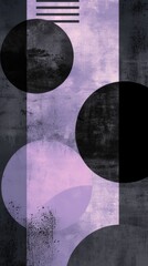 Abstract shapes background charcoal and lavender color
