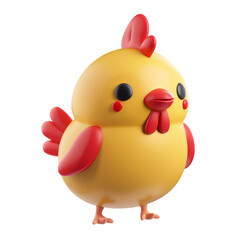 3D Cartoon Chick Rendering