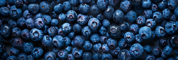 Blueberry texture background, Cyanococcus fruits pattern, blue purple berries mockup, banner, wild berries