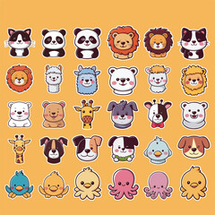 cute animals  stykers

