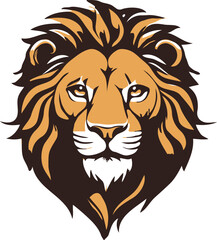 vector Lion Head mascot Silhouette