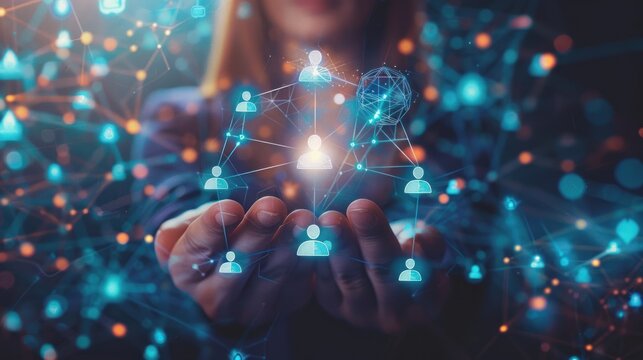 Human resource and World wide web concept. Human Recruitment management