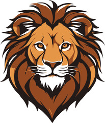 vector Lion Head mascot Silhouette