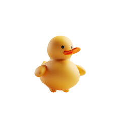 3D Render of a Yellow Rubber Duck