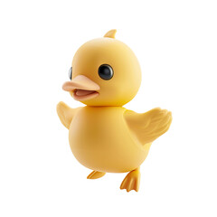 Cute Yellow Duckling with Big Eyes