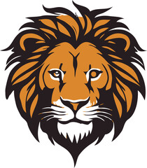 vector Lion Head mascot Silhouette