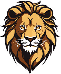 vector Lion Head mascot Silhouette