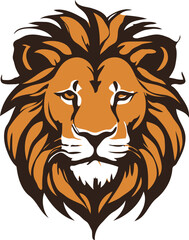 Obraz premium vector Lion Head mascot Silhouette