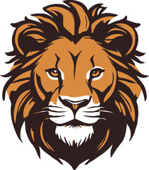 vector Lion Head mascot Silhouette