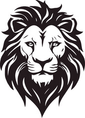 vector Lion Head mascot Silhouette