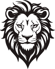 Fototapeta premium vector Lion Head mascot Silhouette