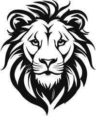 vector Lion Head mascot Silhouette