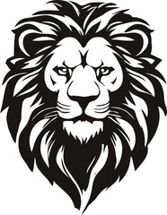 vector Lion Head mascot Silhouette