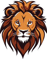 vector Lion Head mascot Silhouette