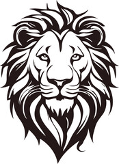 vector Lion Head mascot Silhouette