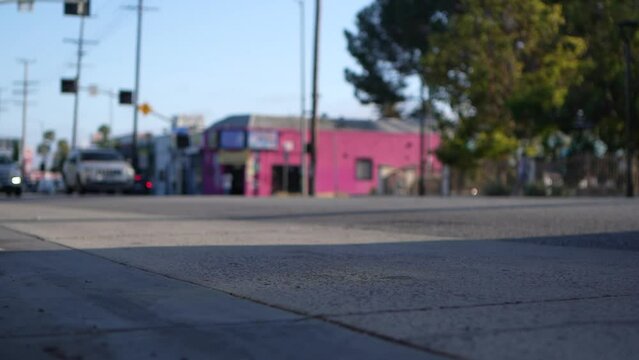 Los Angeles, California, Unted States. Car traffic, cars moving on road