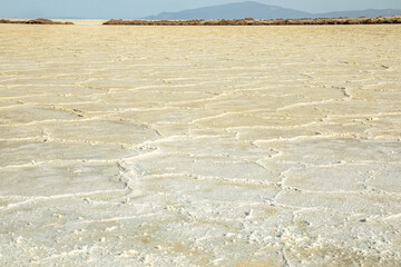 Karum salt lake surface, Danakil Depression desert, Afar region, Ethiopia