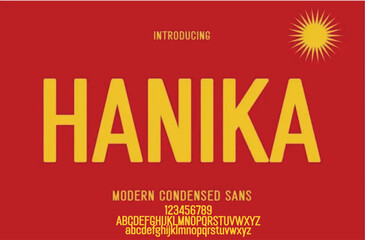 San serif font vector design, suitable for headline, poster and logotype. Vector illustration.