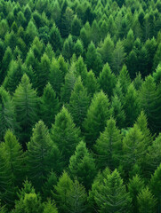 Fototapeta premium A forest of pine trees,High-Angle View