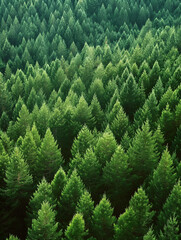 A forest of pine trees,High-Angle View