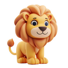 Naklejka premium Cute Cartoon Lion Illustration