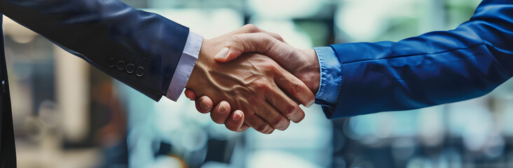 Two men shaking hands. 