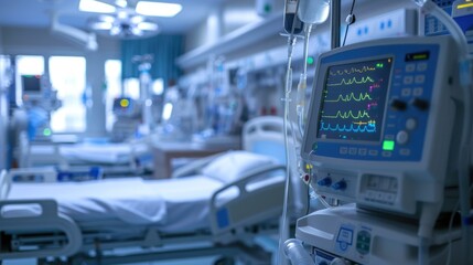 Fototapeta premium Modern Medical Equipment in Hospital Ward