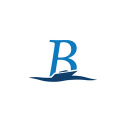 Letter B boat logo