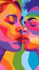 Fototapeta premium Vibrant LGBTQ+ Clip Art Bundle for Surrealistic Pride Month Celebration