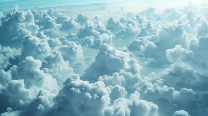Aerial view of cumulus clouds during the daytime - Powered by Adobe