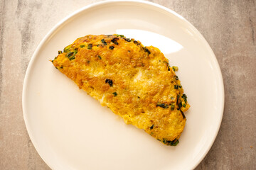 close-up chinese omelette asian breakfast food	