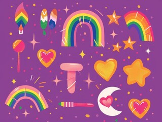 This adorable seamless pattern features repeating hearts and stars, perfect for valentine's day cards and romantic designs