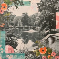 Vondelpark Expansive Beauty Art Collage

