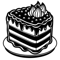 layer cake vector illustration