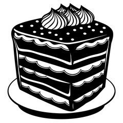 layer cake vector illustration