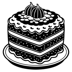 layer cake vector illustration