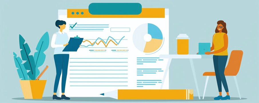 Performance appraisal with feedback session, performance evaluation form, and employee goals