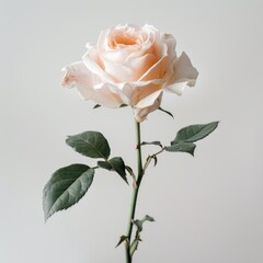 Fototapeta premium flower Photography, Madame Isaac Pereire Rose copy space on right, Isolated on white Background