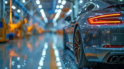 An ordinary car under technical inspection