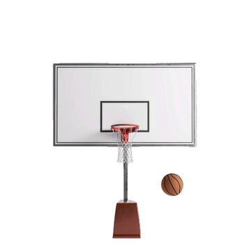recommend clip art: 3d rendered basketball hoop and ball with a transparent background for easy design integration