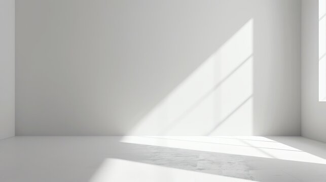 minimalist empty space with light coming in through the window