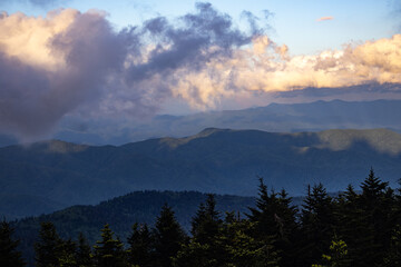 Sunset Over the Blue Ridge Mountains