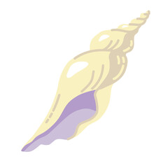 Sea shellfish. Cartoon illustration