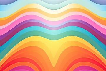 Retro Rainbow Abstract Background, Vintage 70s Rain Bow Arch Pattern, Gay Symbol Banner, AI