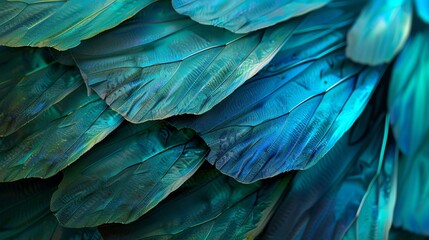3D rendering of a close-up of a butterfly wing. The iridescent colors are created by the way the light reflects off the tiny scales on the wing.