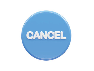 Cancel icon 3d rendering rejected icon illustration element
